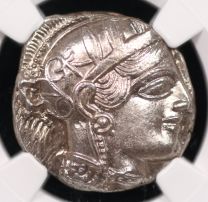Athens | Silver Owl Tetradrachm | MS 4x3 | Obverse