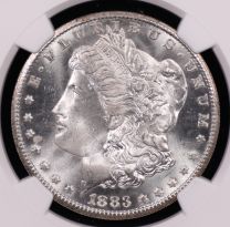 1883-CC Morgan Silver Dollar NGC MS66+