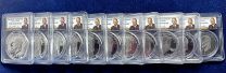 1971–1978 Eisenhower Proof Dollar 11-Coin Set – PCGS PR69DCAM | Set