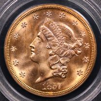 1857-S $20 Liberty Head Double Eagle “S.S. Central America” PCGS MS66 