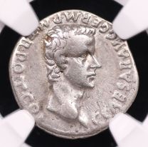 Roman Empire – Caligula (AD 37–41) Silver Denarius – NGC Choice Fine