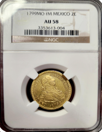 1799 | Mexico | 2 Escudo | AU 58 | In Holder