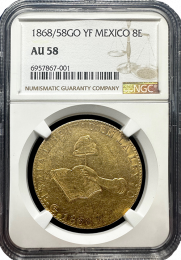 1868-58 | Mexico | 8 E | Book | AU-58 | In Holder