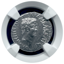Marc Antony & Octavian | Silver Denarius | AU 4x4 | Obverse