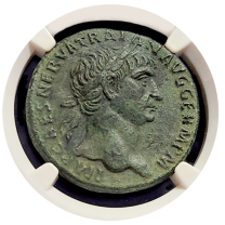 Trajan Bronze Sestertius | CH-XF 5x4 | Obverse